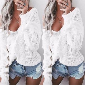 Knitted white Sweater